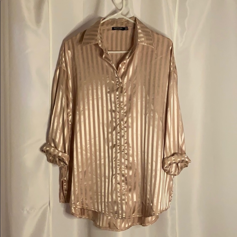 Nasty Gal Rose Gold Shirt